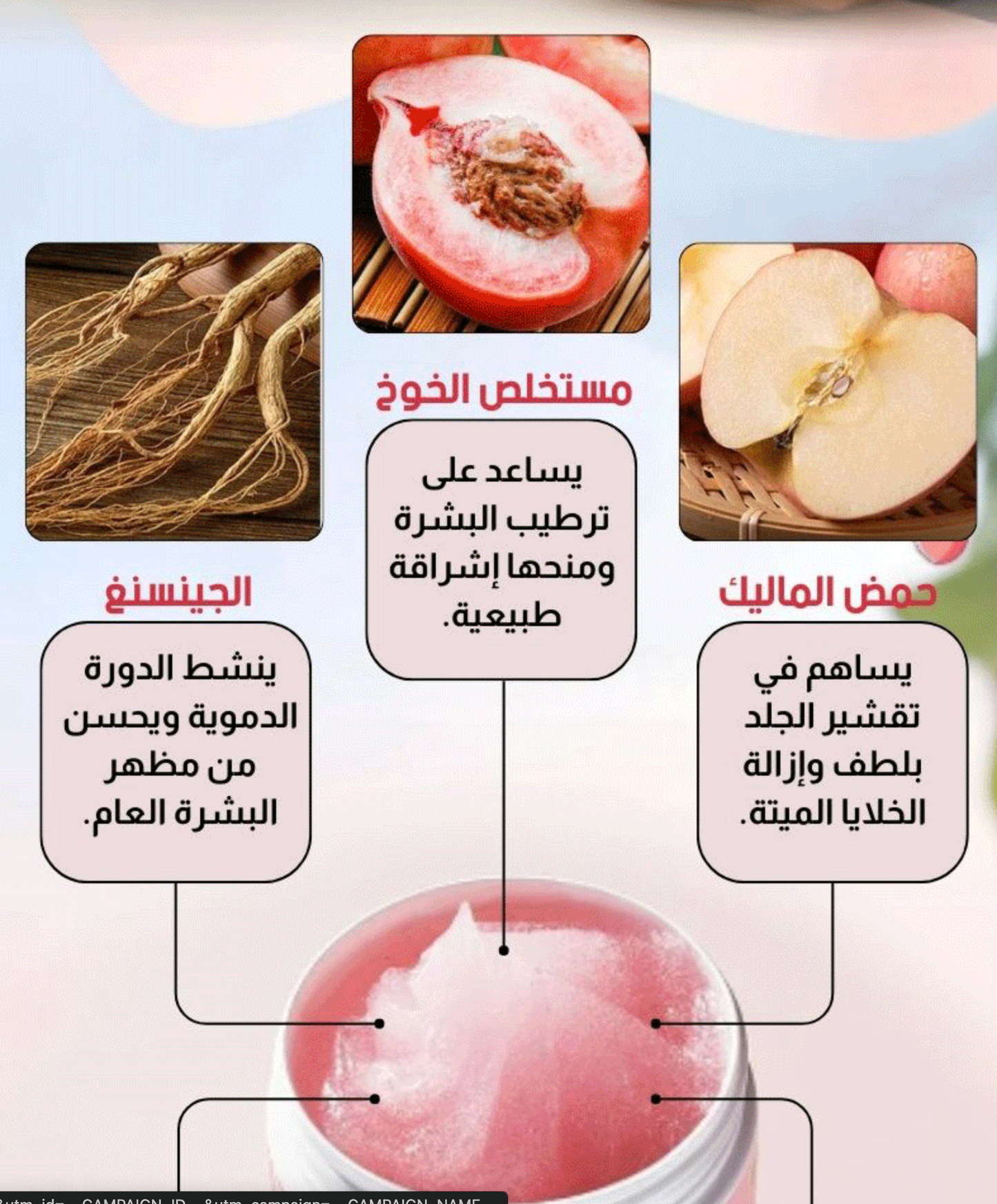 جل التقشير بحمض الخوخ والفواكه من بيواكوا