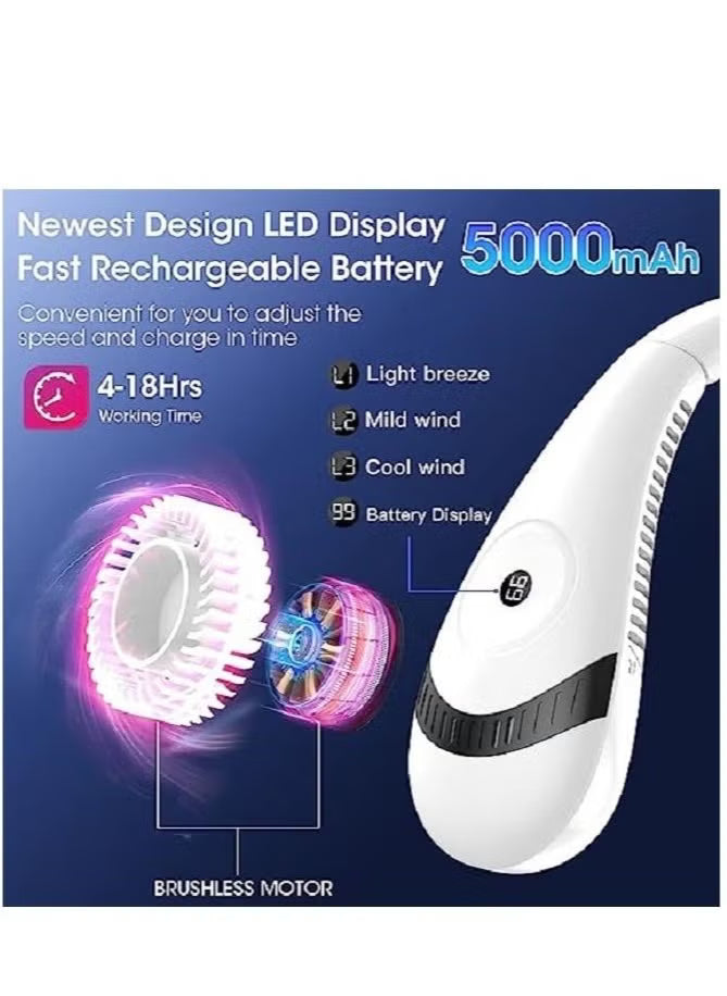 مروحة رقبة بشاشة LED