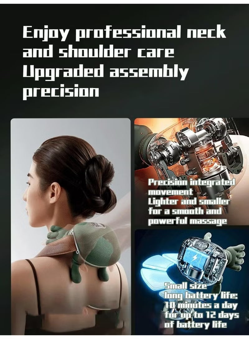 Neck & Shoulder Massager with Heat – Portable Deep Tissue Pain Relief