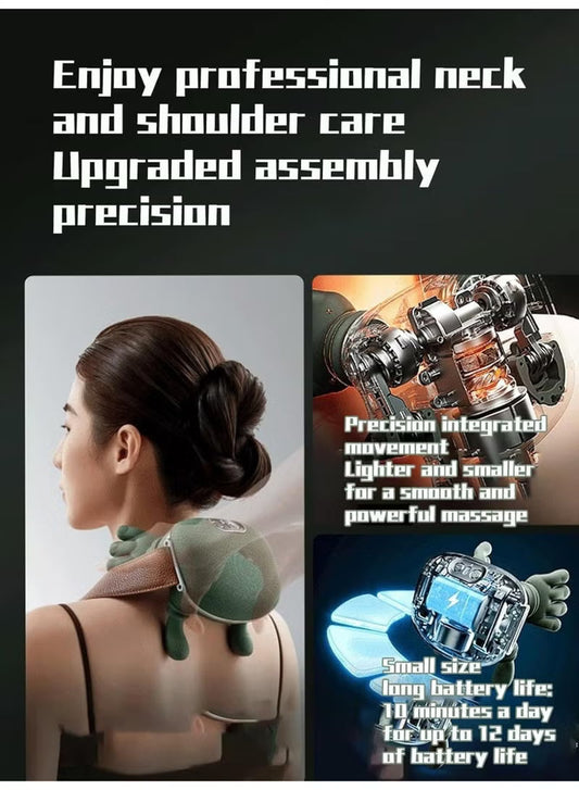 Neck & Shoulder Massager with Heat – Portable Deep Tissue Pain Relief